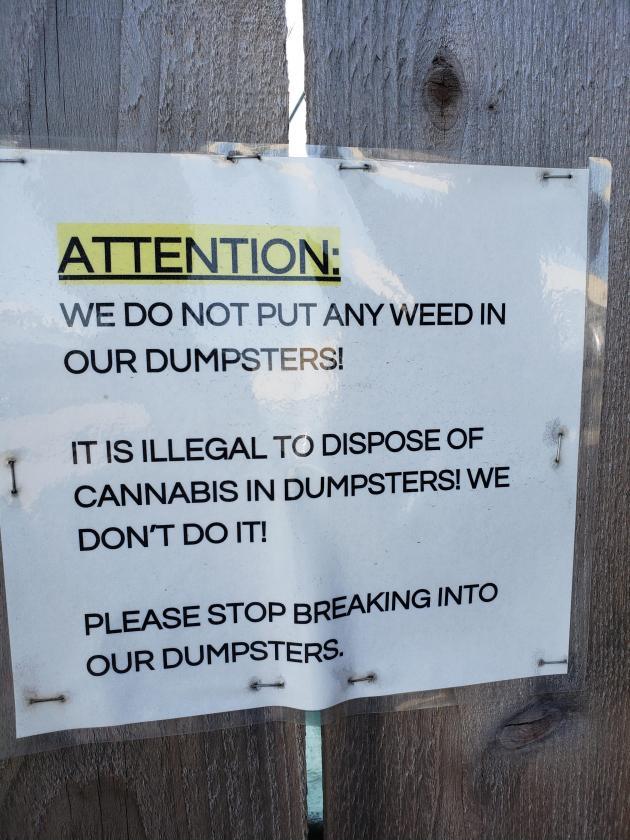Outside a weed dispensary in Washington.