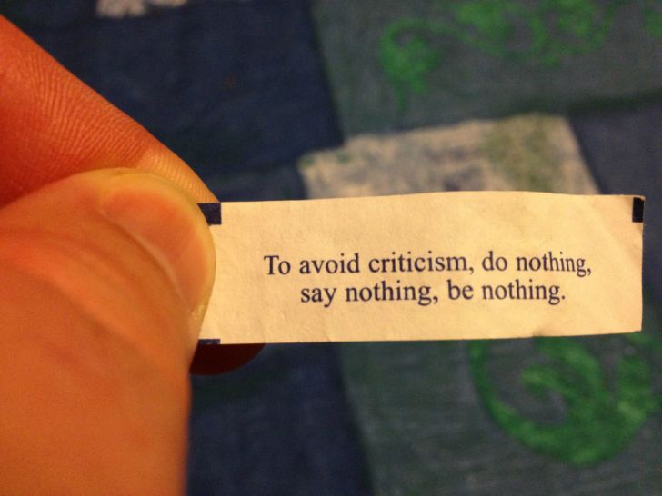 How to avoid criticism.
