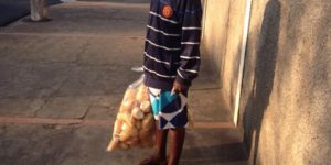 This guy was found today in a drug smuggling area with his pockets full of money. When questioned by the police he stated it was money for bread. So the officers excorted him to the nearest bakery. You can see the gratefulness in his eyes.