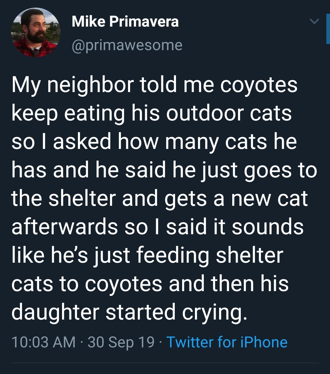 Coyotes need to eat, also...