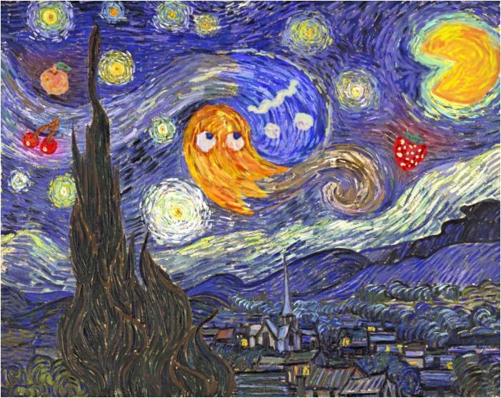 Pac-Man meets Van Gogh.