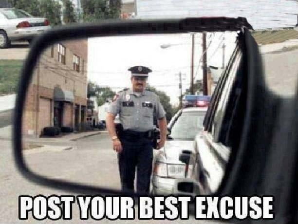 Go on. Post your best excuse.
