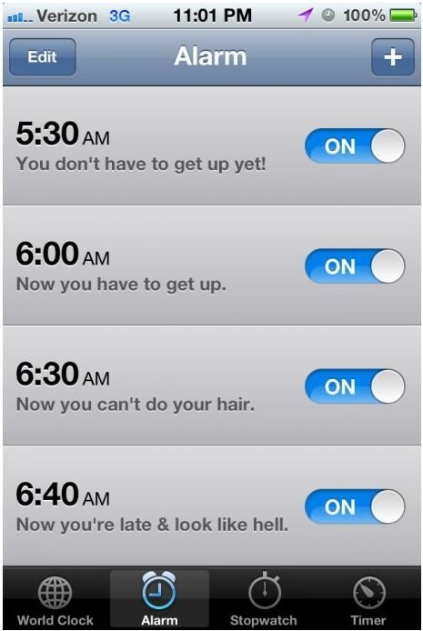 Morning routine.