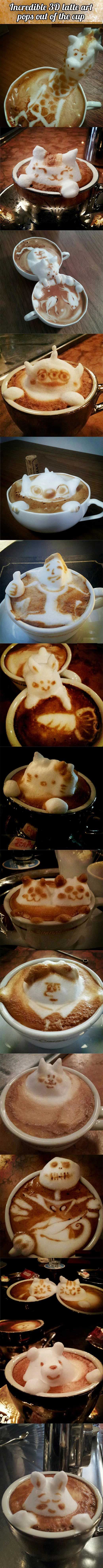 3D latte art.
