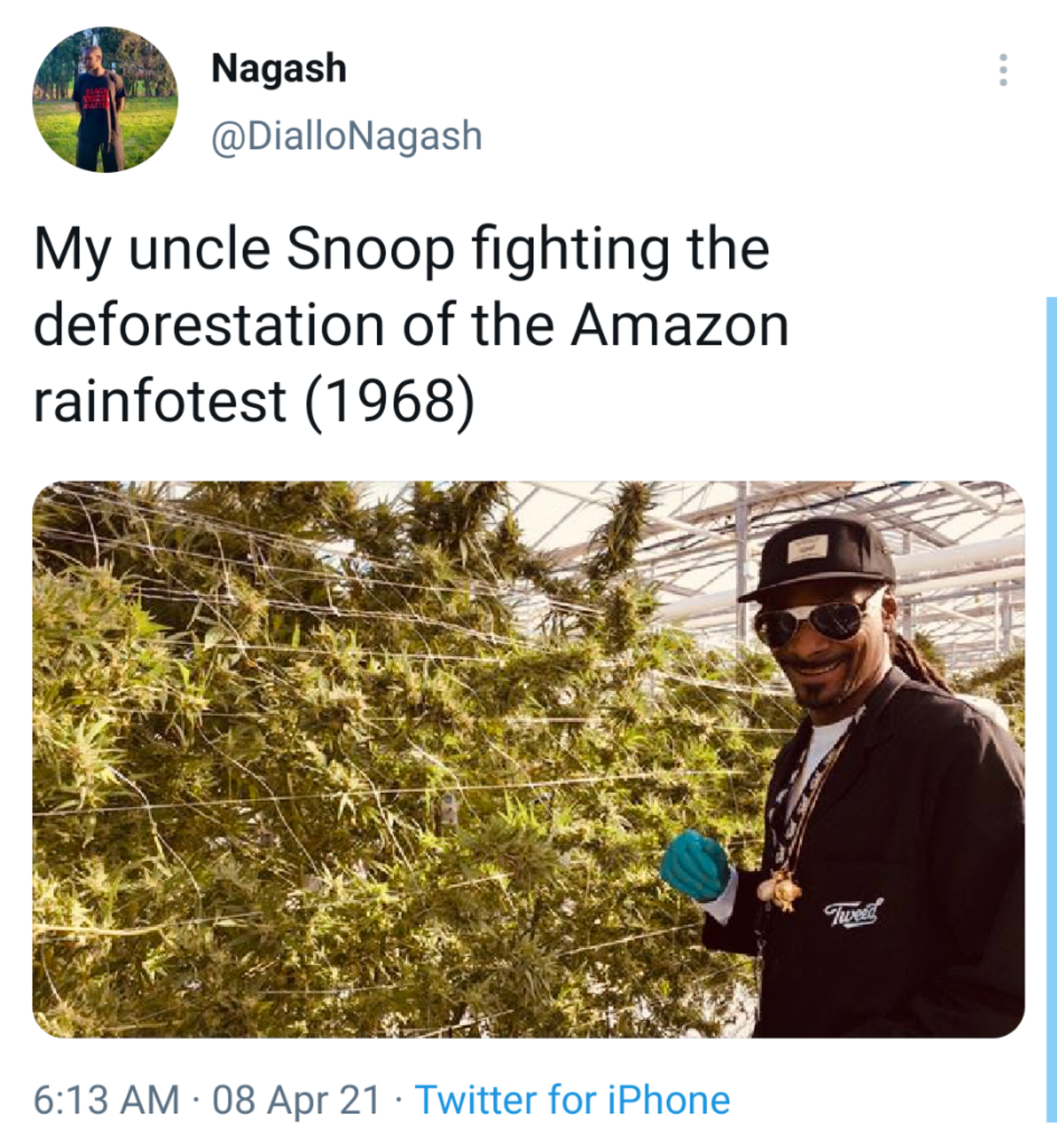 Snoop Lion doing what he can...