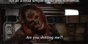 This is what it’s like when Chewie attac.