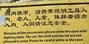 Spotted outside a cave in China