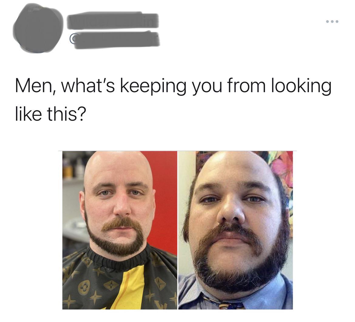 Fun with facial hair. 