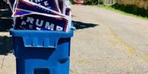 A trash can in Tulsa, OK.