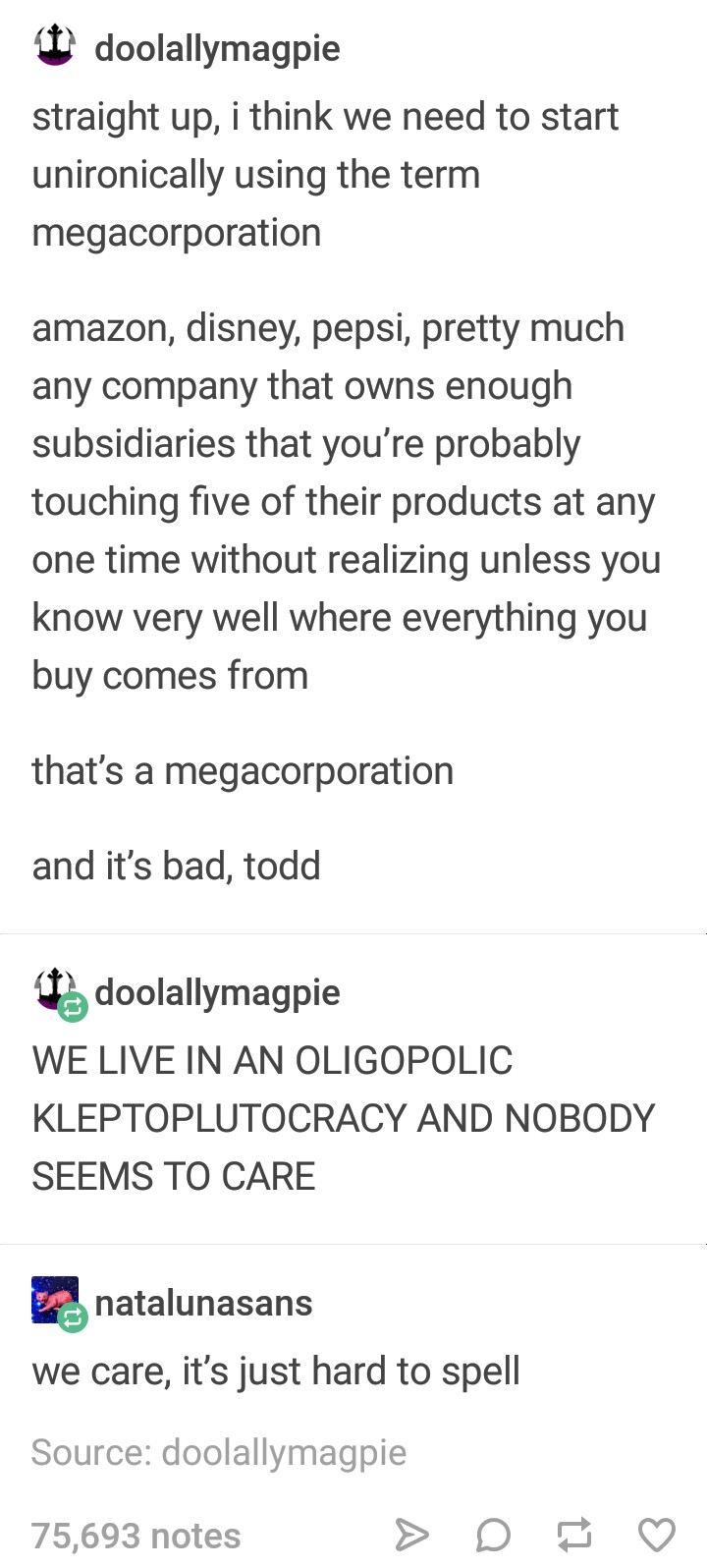 Megacorp are people too.