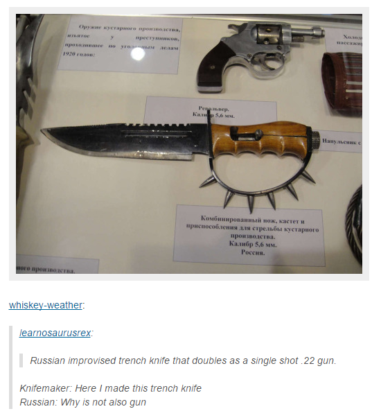 Bring this knife to a gunfight. 