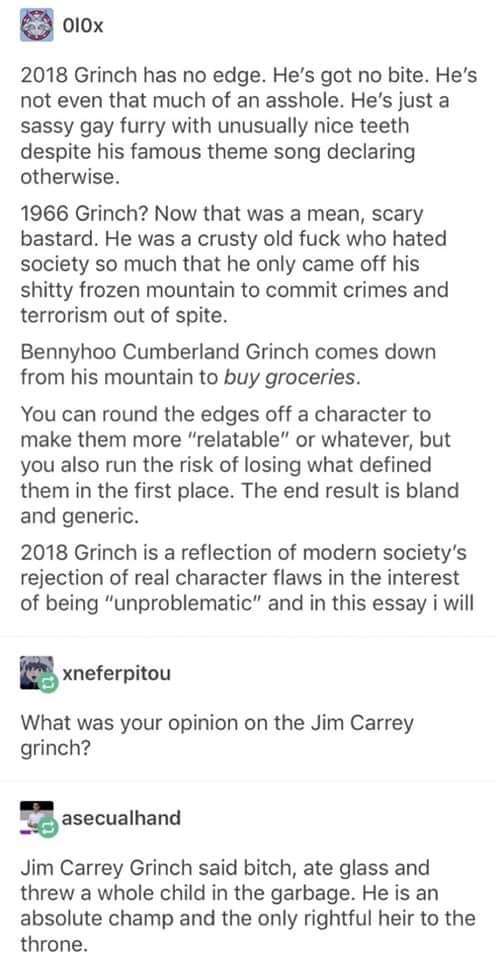 Grinch vs Grinch vs Grinch