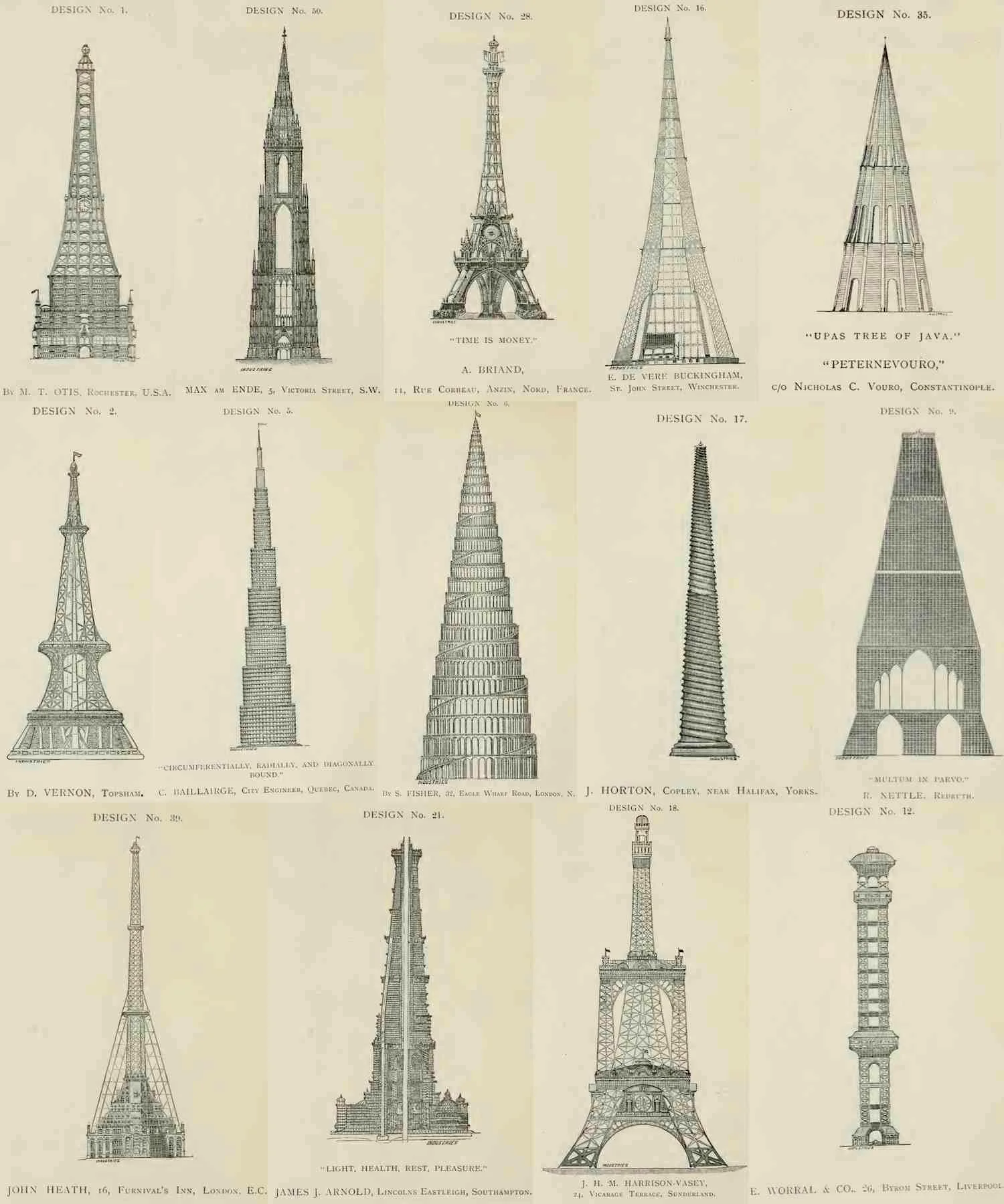 Eiffel Tower b-roll designs. 