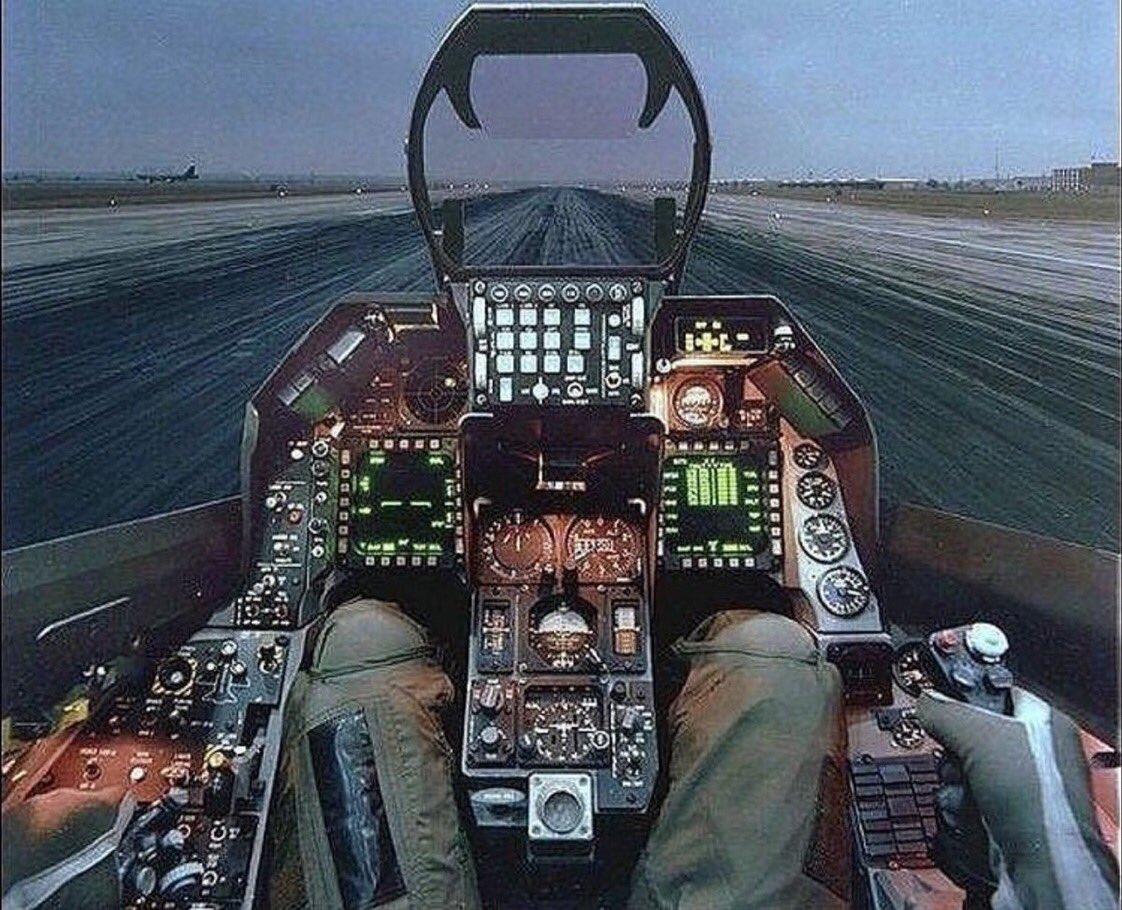 The F-16 pilot's view.