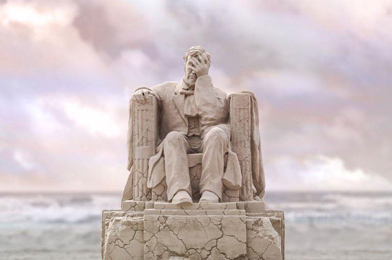 Facepalm Abe. Winner of the 2019 Sand Festival