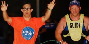 21 year old Chris Nikic is the first person with Down syndrome finish a triathlon, BTW.