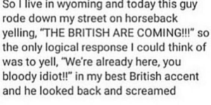 The British have assimilated nicely, you knob!