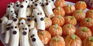 Orange pumpkins and banana ghosts!