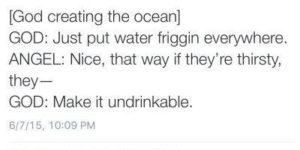 When God made the oceans