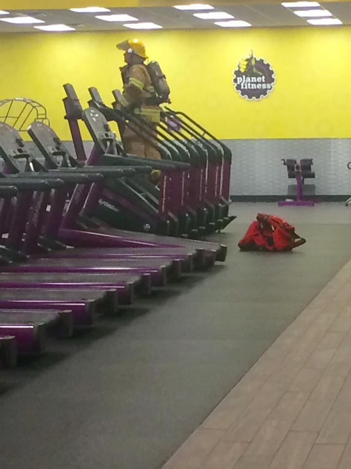 This man asked if it was okay for him to climb 110 sets, fully suited, of stairs in honor of his fallen brothers and sisters for 9-11. Yes sir, you can