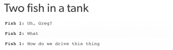 Two fish in a tank