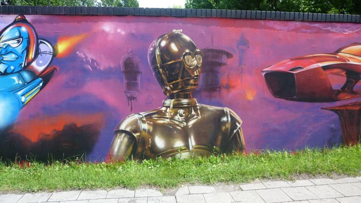 C-3PO graffiti Katowice / Poland