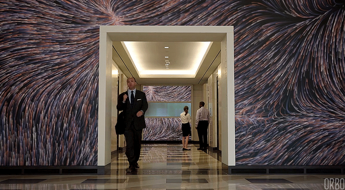 The 'Reactive Media' Lobby at Terrell Place, Washington DC.