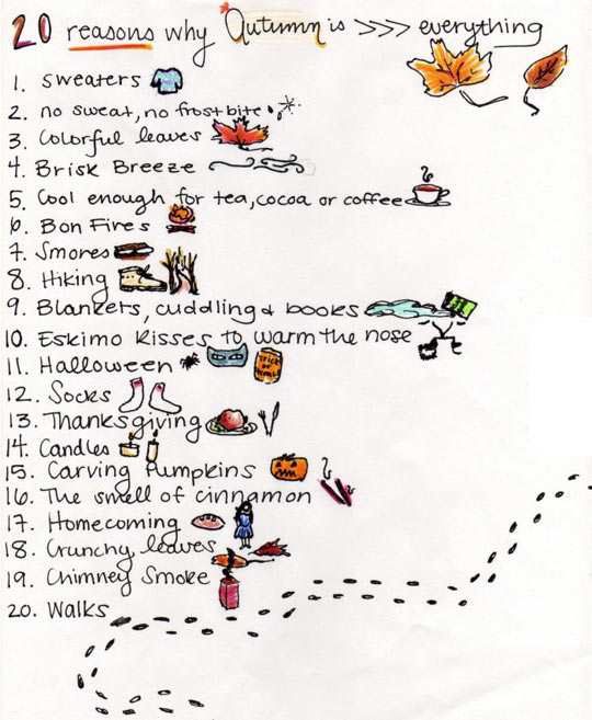 20 reasons why Autumn is the best.