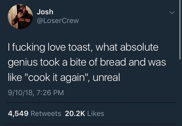 Toast is tight.