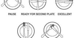 Plate etiquette.