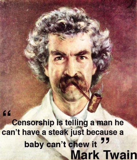 Mark Twain on censorship