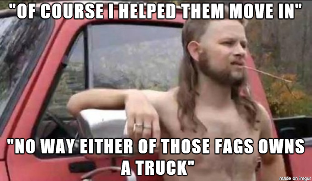 Conservative dad recently helped a young gay couple move in...