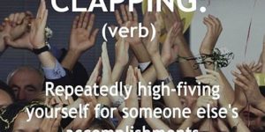 Clapping (verb)