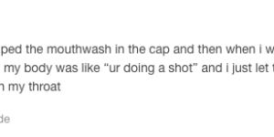 Mouthwash problems.