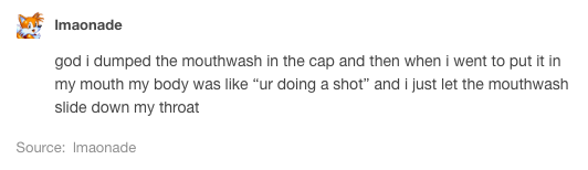 Mouthwash problems.