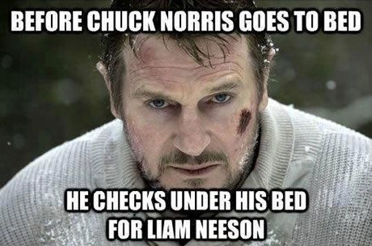 Before Chuck Norris goes to bed...