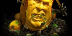 Ultra-realistic pumpkin carvings.