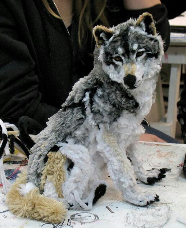 A Pipe Cleaner Wolf.