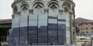 800 tons of lead blocks to stabilize the Leaning Tower of Pisa