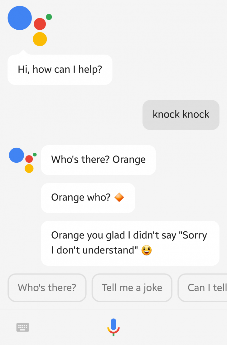 Google Assistant mocking Siri