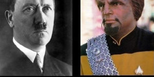 If Hitler and Lieutenant Worf were to kiss.