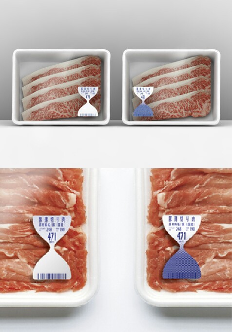 With meats, Japan uses labels with changing colors based on the level of ammonia the food emits as it ages