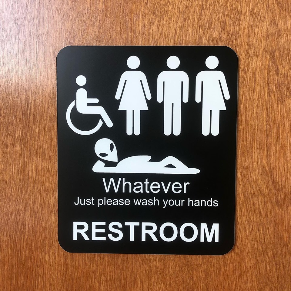 Restroom Signs at Area 51