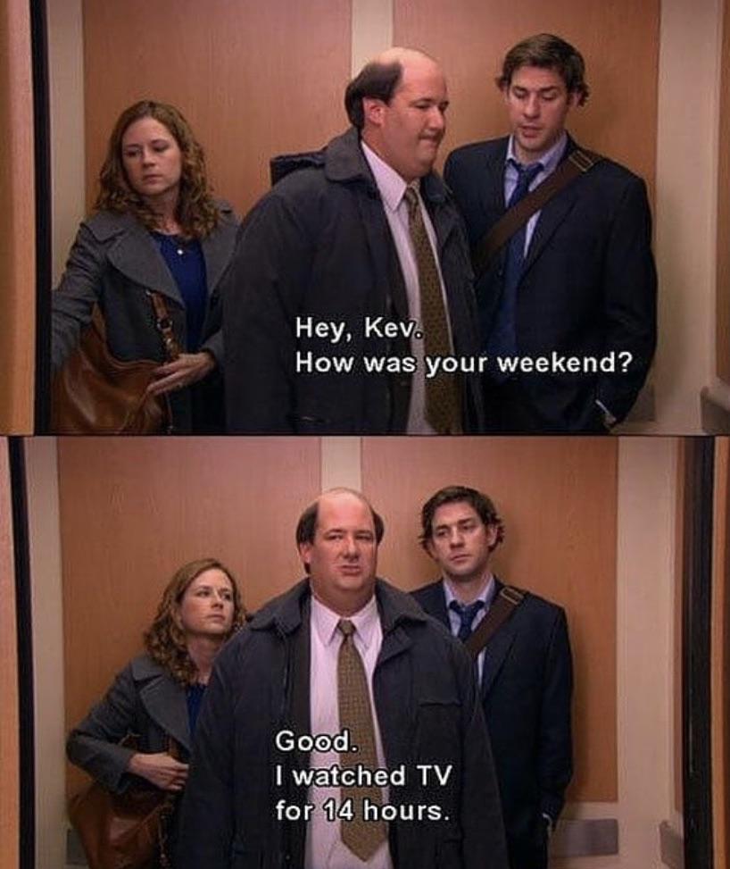 Kevin living all of our best lives.