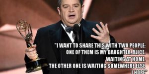 Patton Oswalt, after winning an Emmy, pays tribute to his wife, who passed away this year