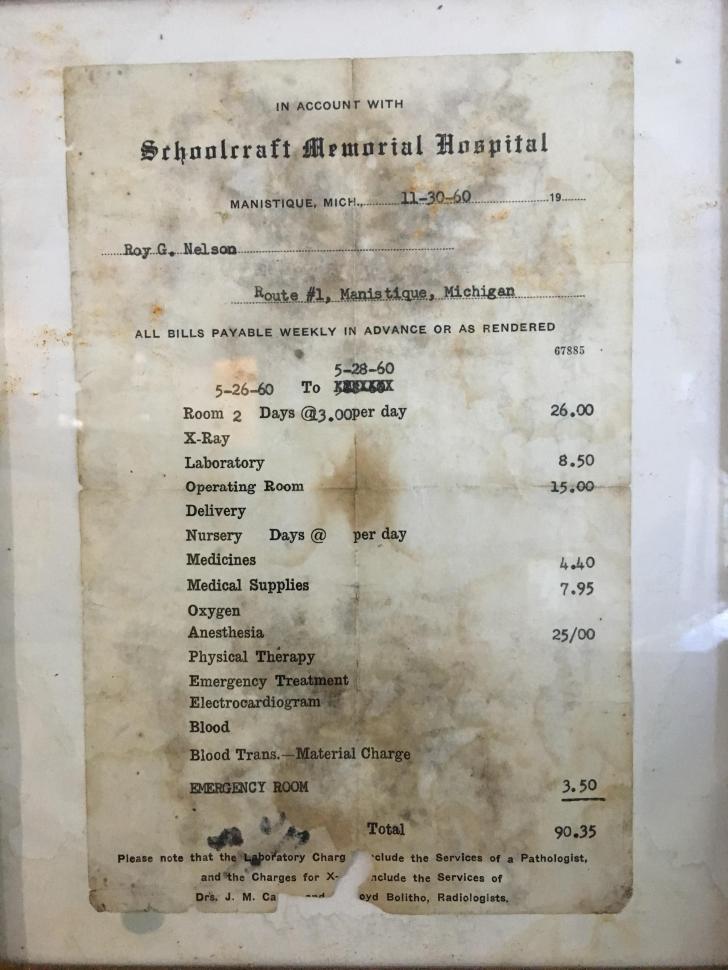 1960's Hospital Prices