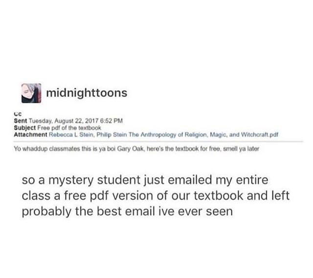 Mystery Student is the hero we need.