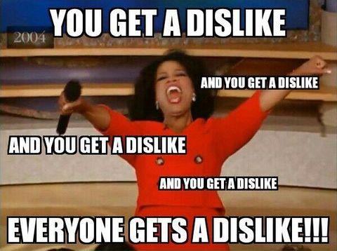 When hearing about the addition of a "Dislike" button on FB