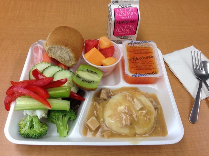 A public school lunch in Minnesota