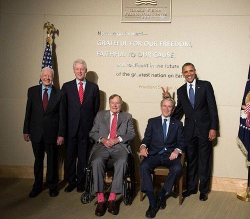 Five presidents in one picture